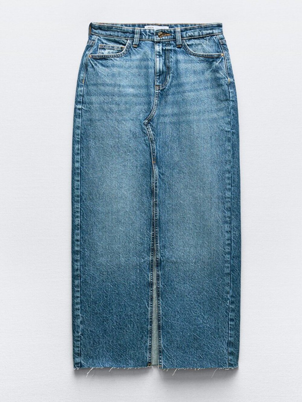NWT Zara Denim Maxi Skirt Size M